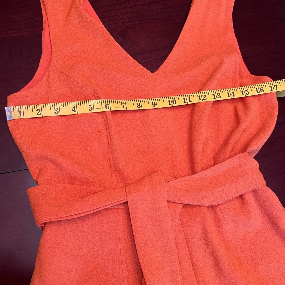 NWT - INC International Concepts –Size 8 Orange Sleeveless V-neck Jumpsuit - Picture 6 of 11